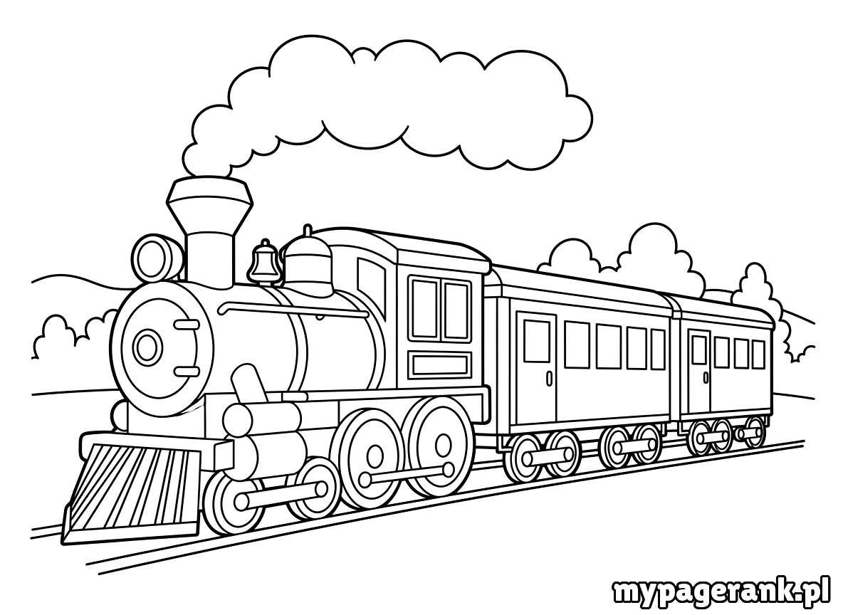 kolorowanka pociąg