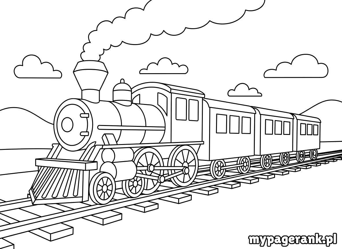 kolorowanka pociąg