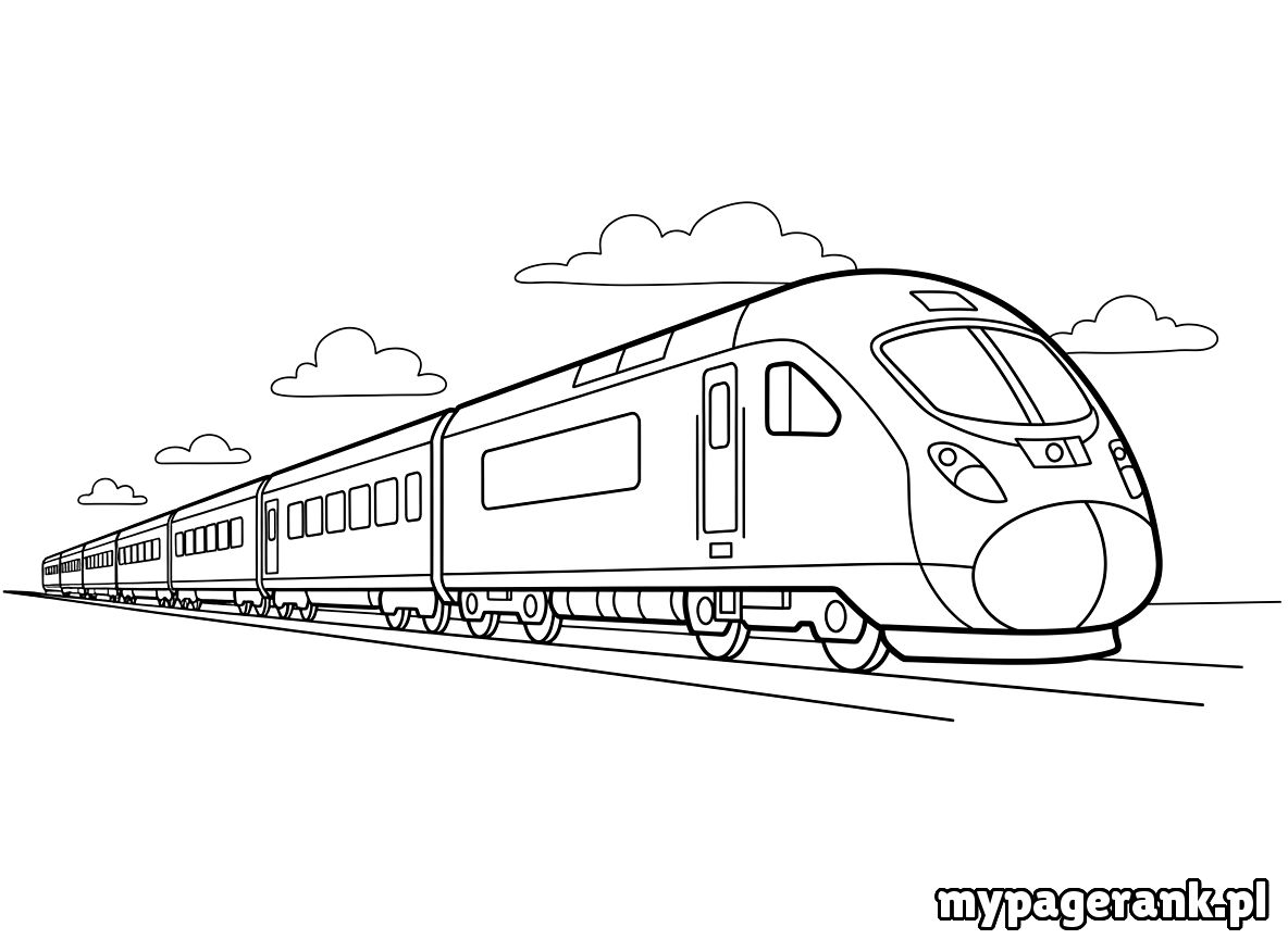 kolorowanka pociąg