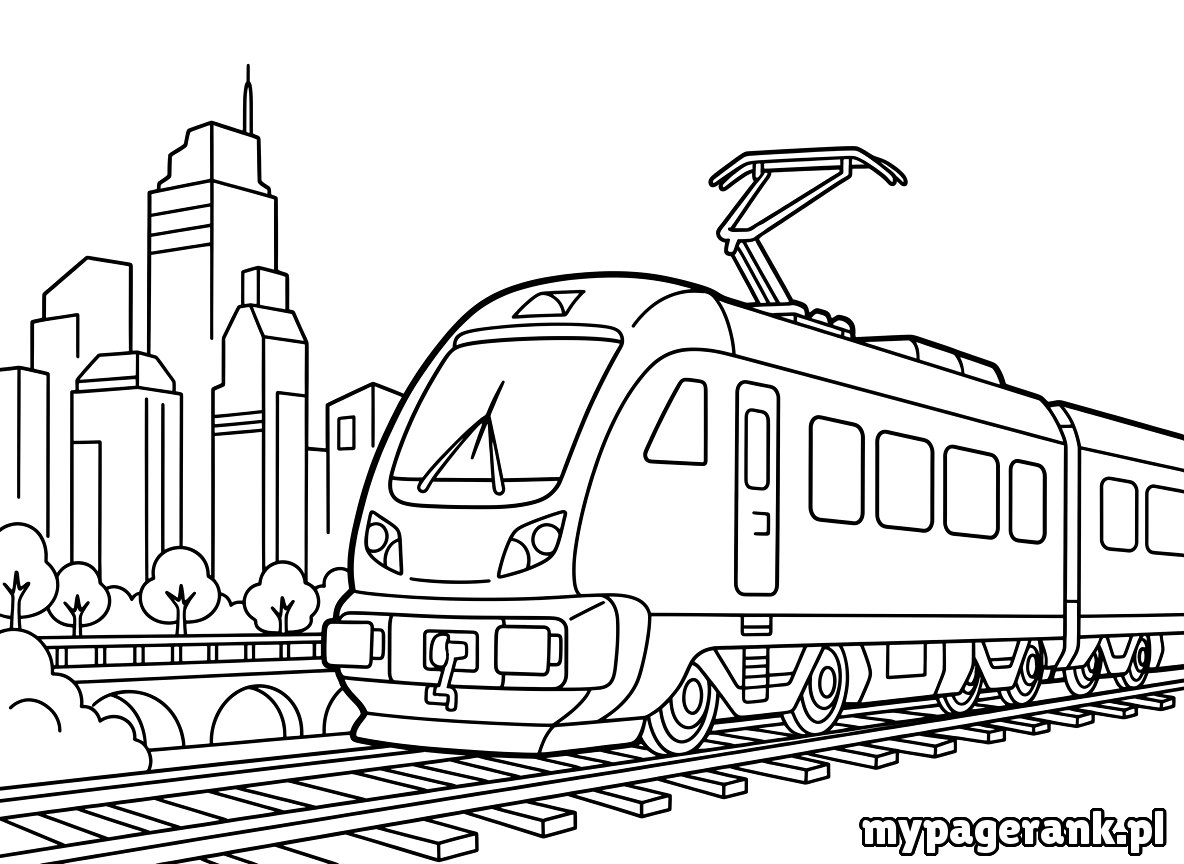 kolorowanka pociąg