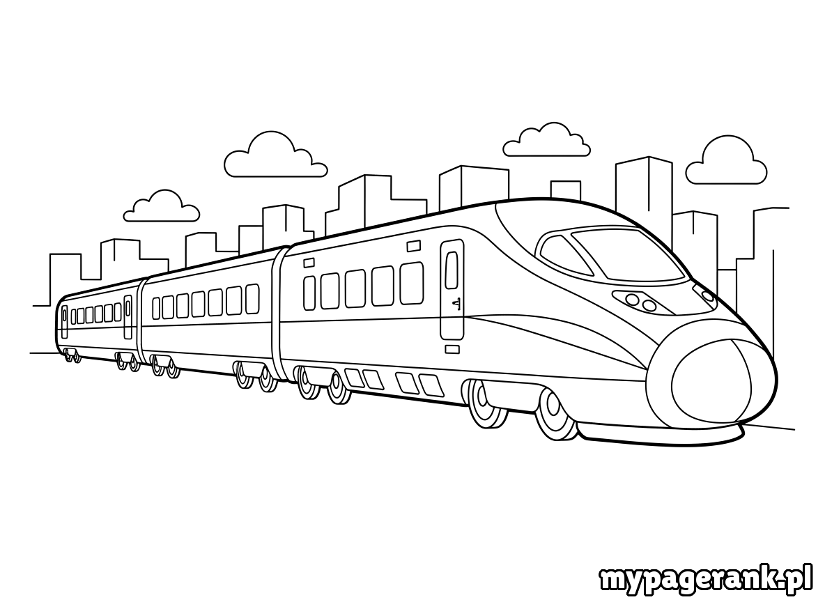 kolorowanka pociąg