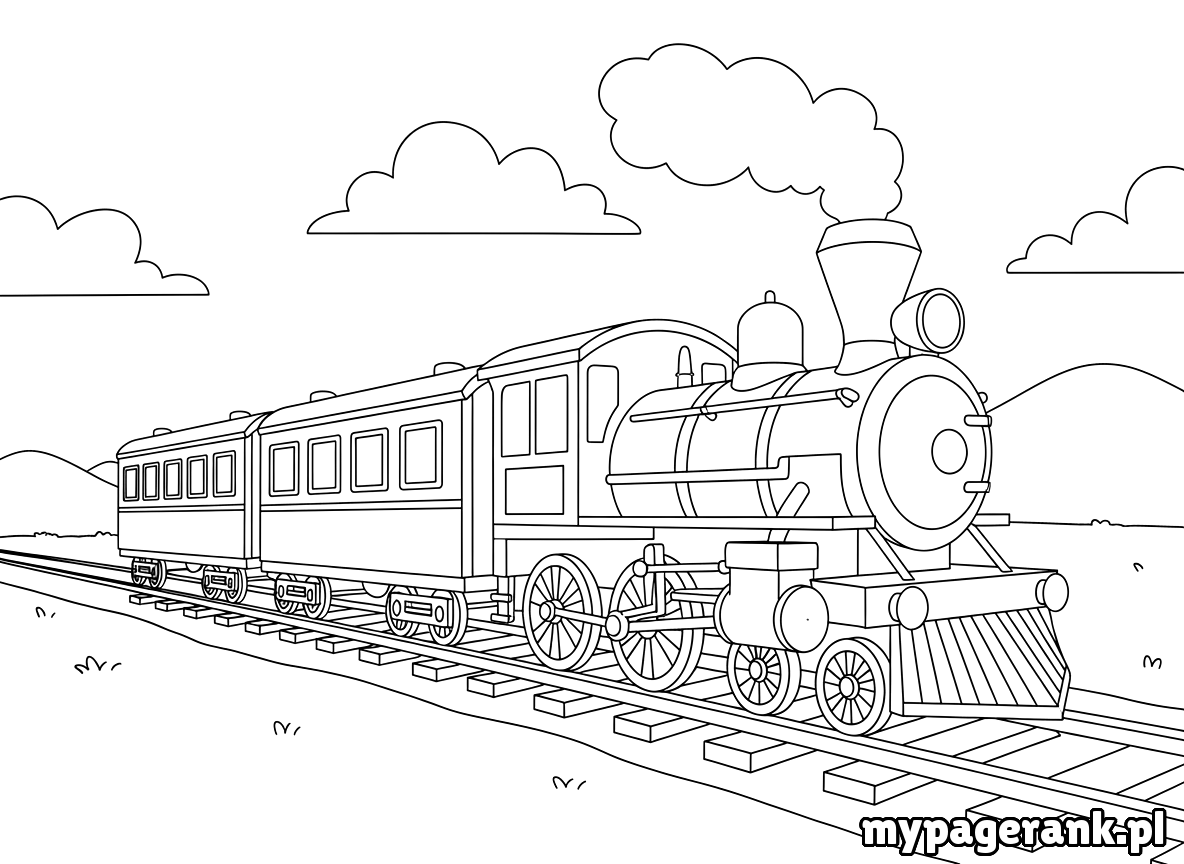 kolorowanka pociąg