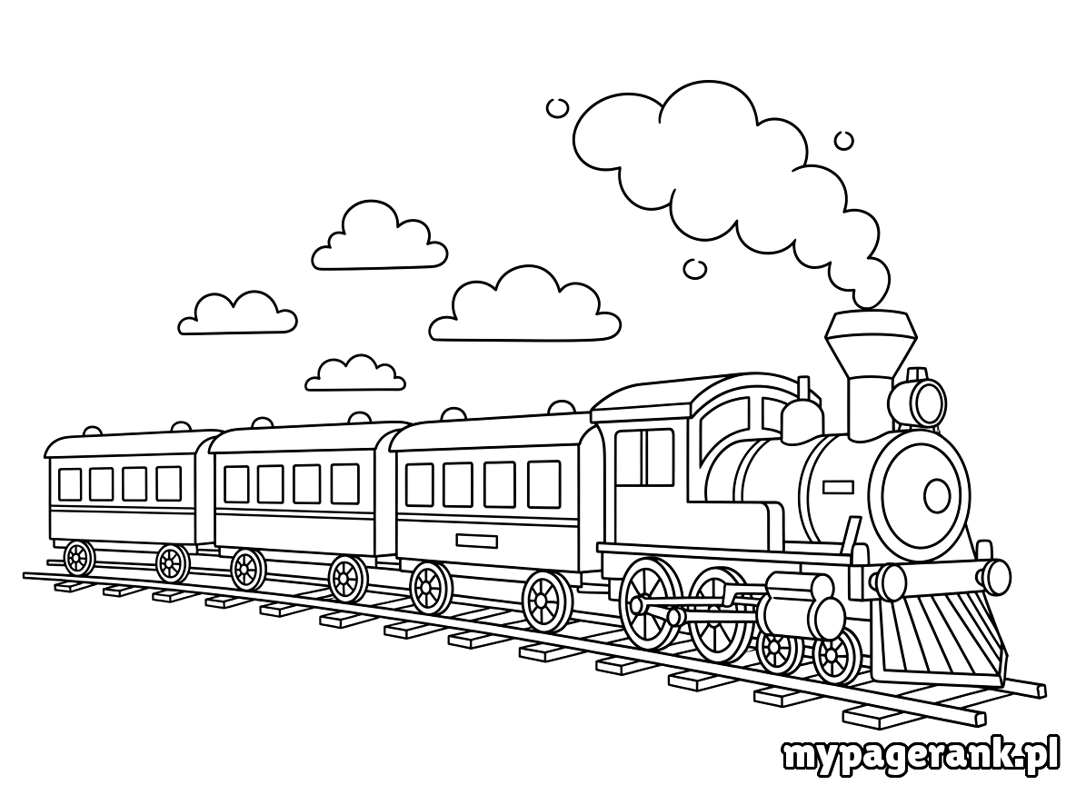 kolorowanka pociąg