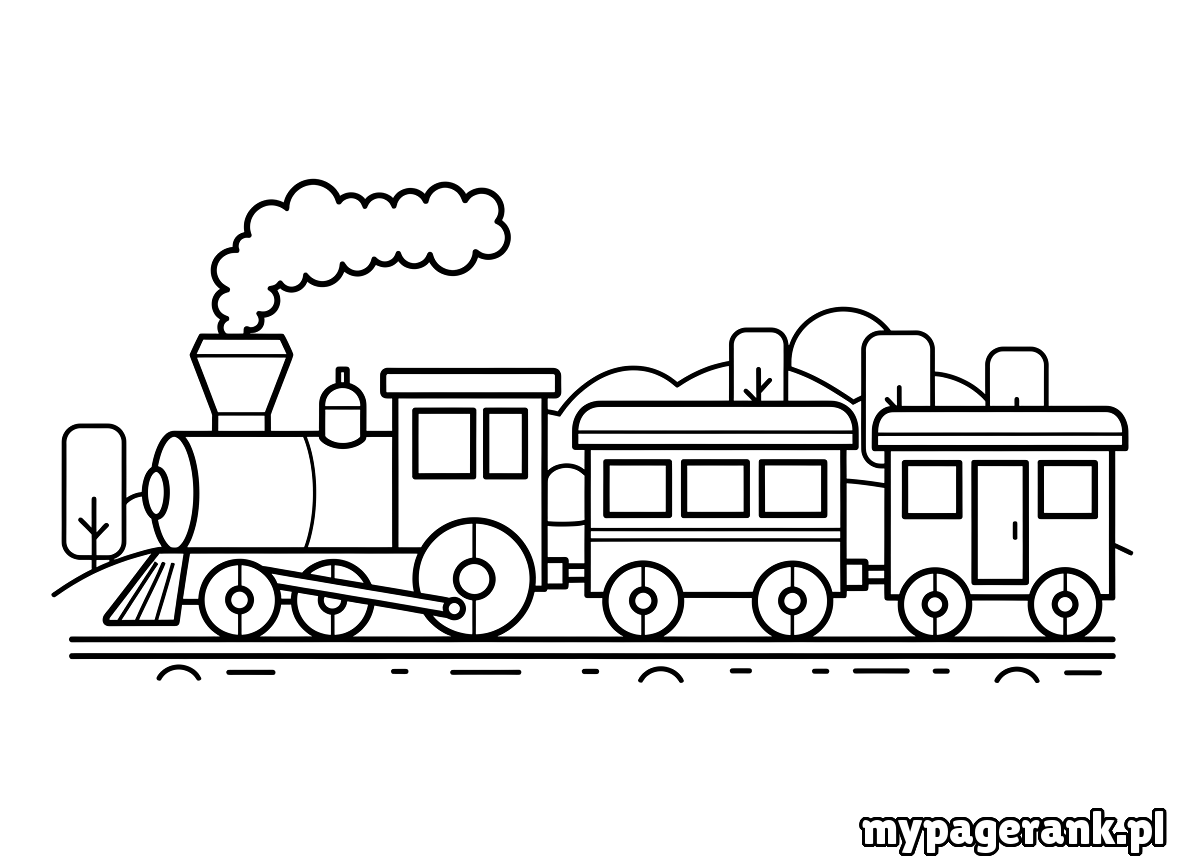 kolorowanka pociąg