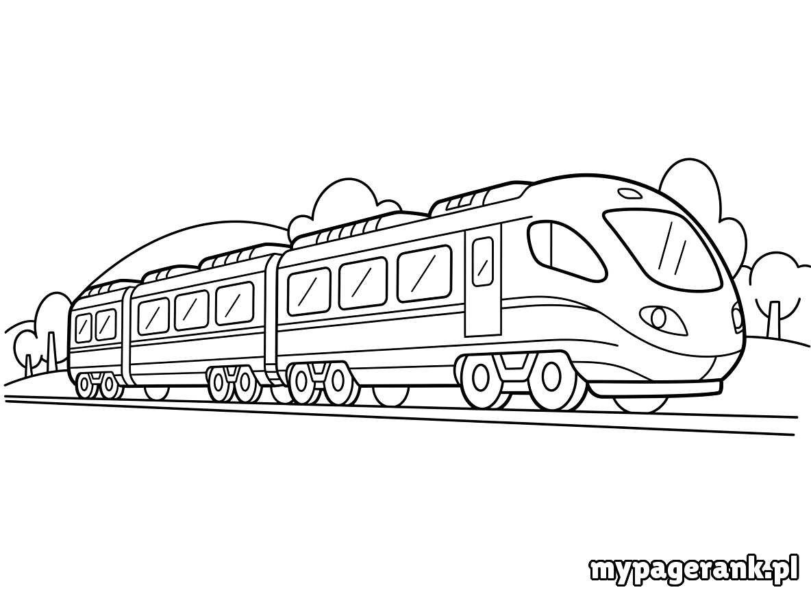 kolorowanka pociąg
