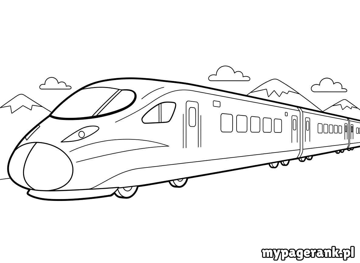 kolorowanka pociąg