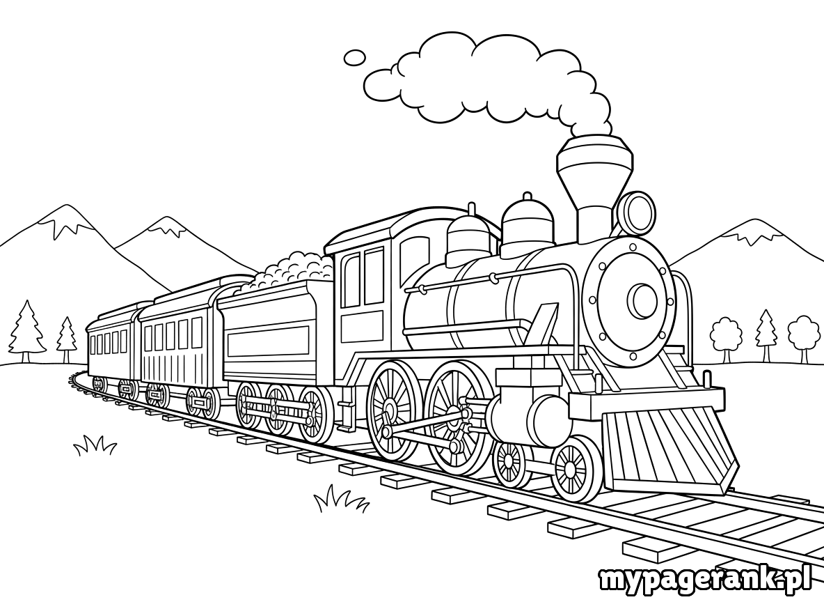 kolorowanka pociąg