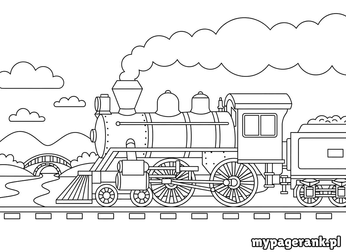 kolorowanka pociąg
