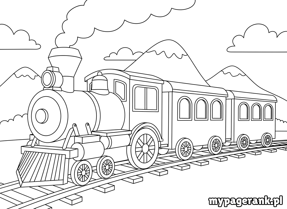 kolorowanka pociąg