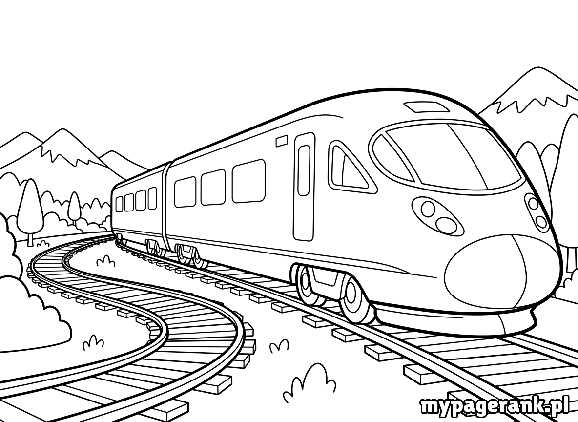 kolorowanka pociąg