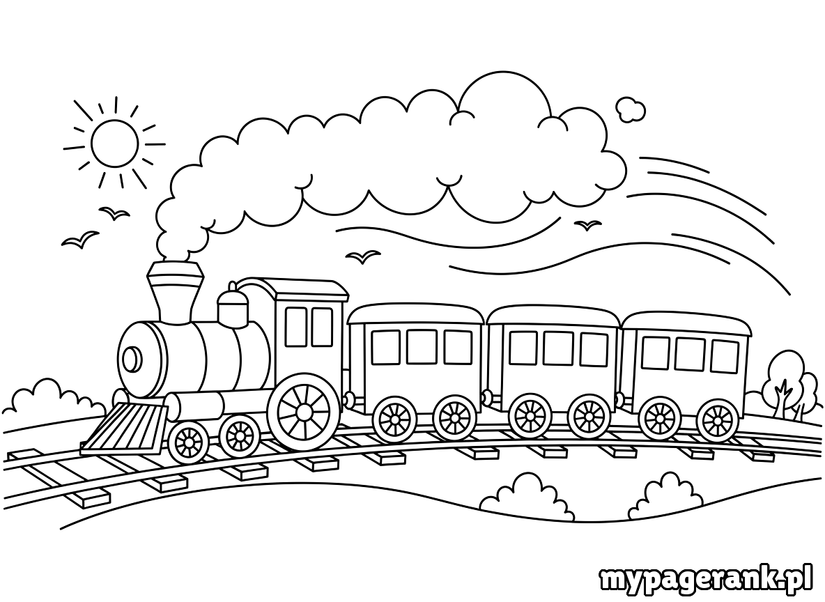 kolorowanka pociąg