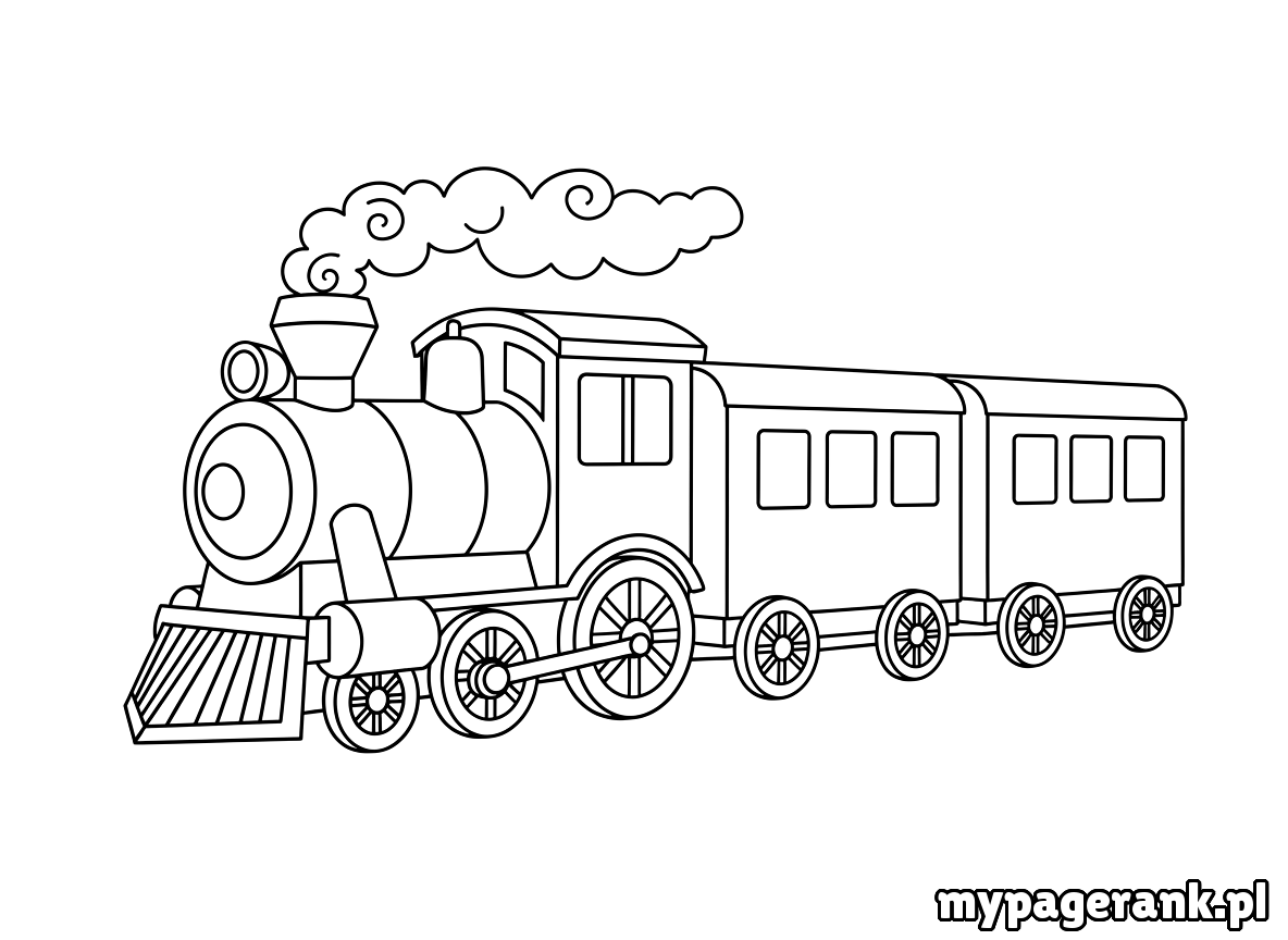 kolorowanka pociąg