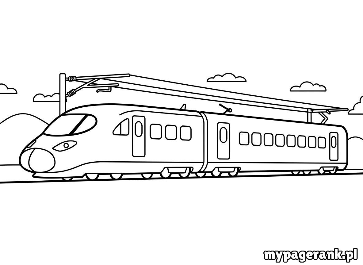 kolorowanka pociąg