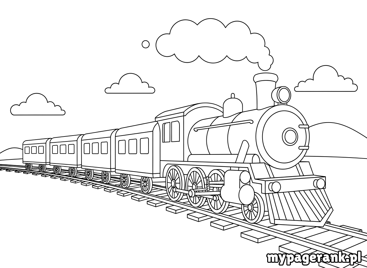 kolorowanka pociąg