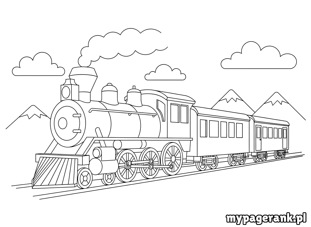 kolorowanka pociąg