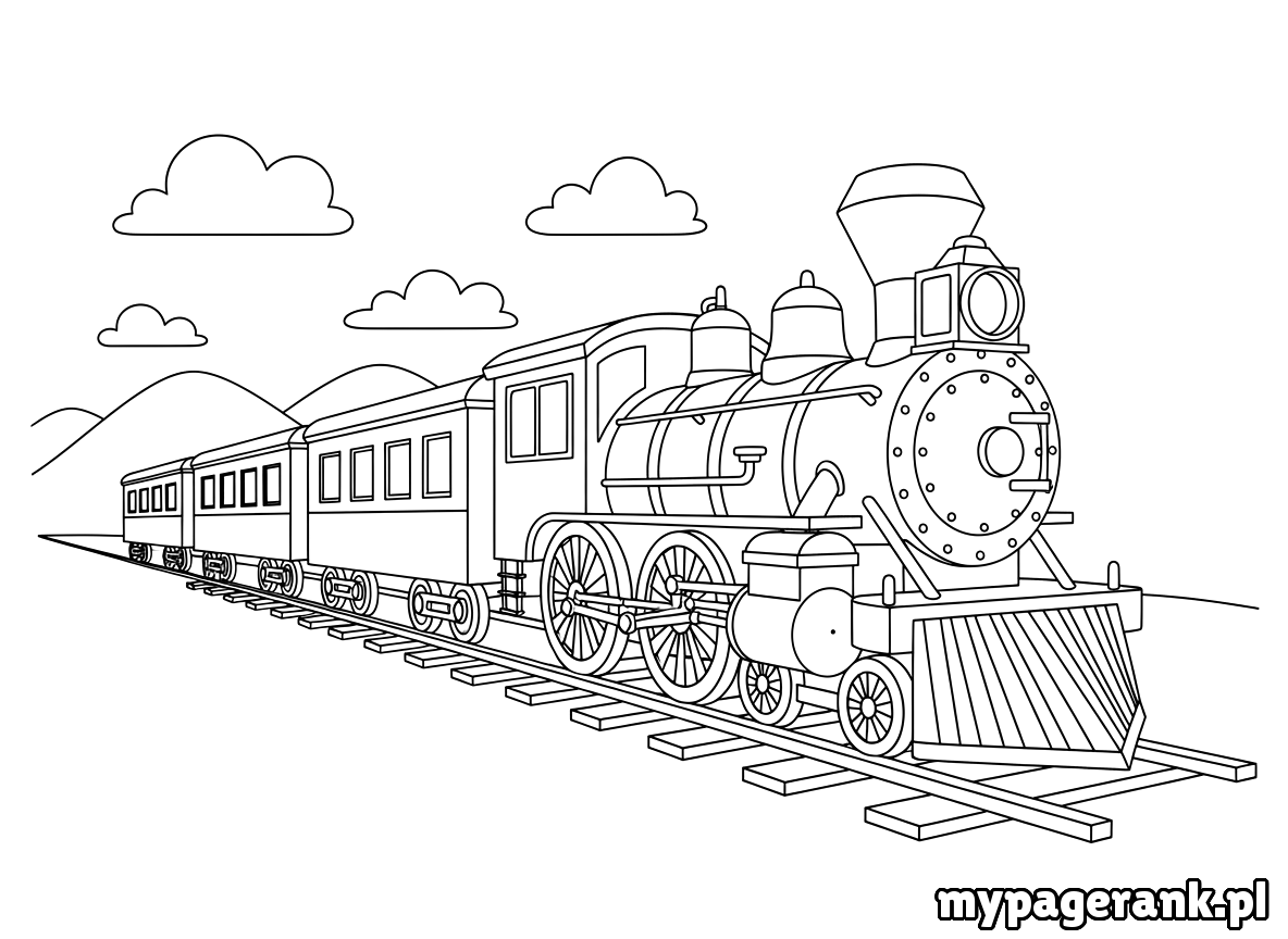 kolorowanka pociąg