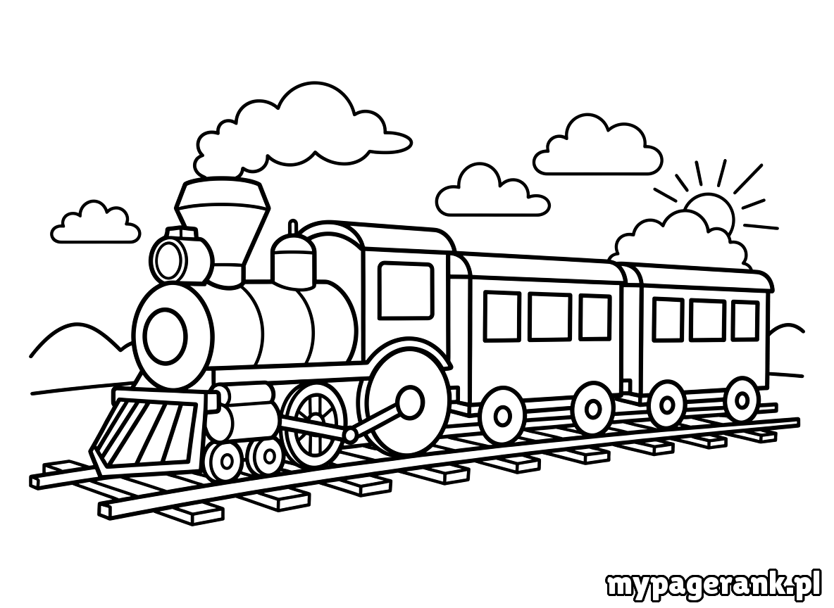 kolorowanka pociąg