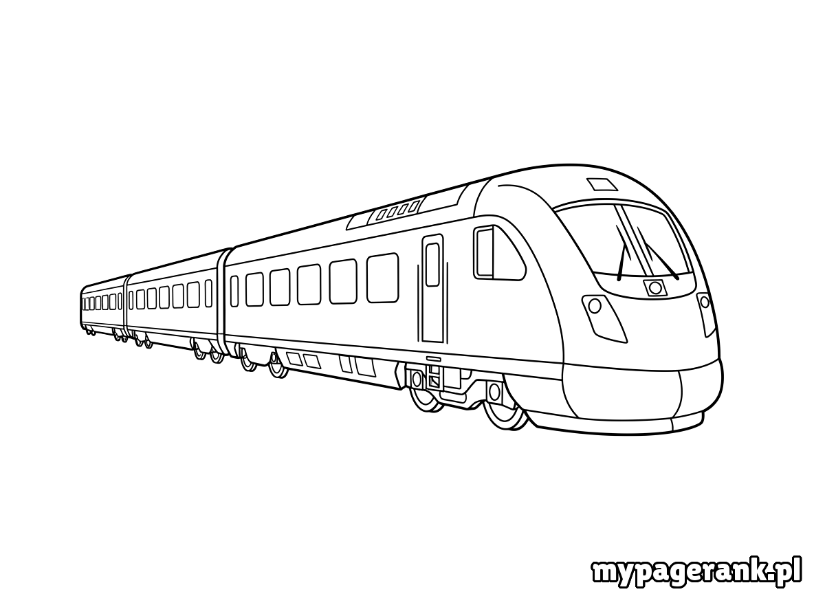 kolorowanka pociąg
