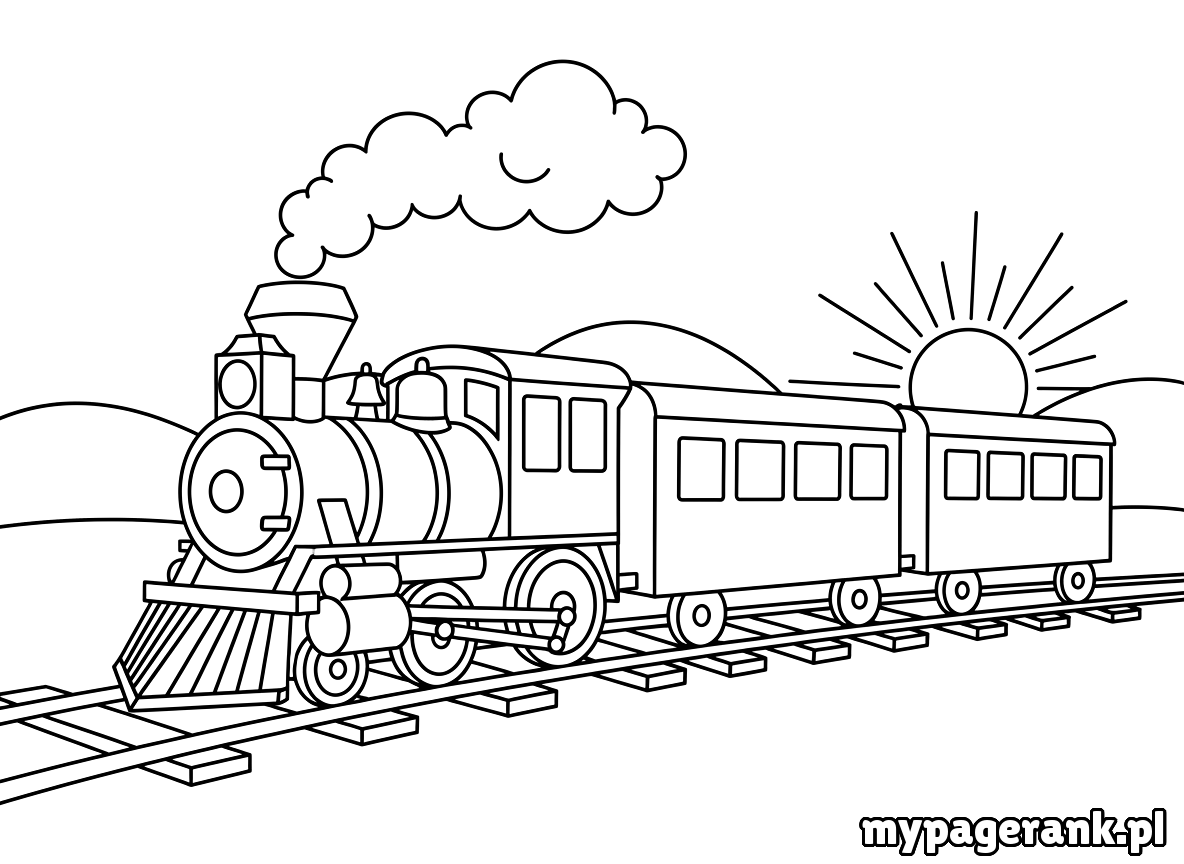 kolorowanka pociąg