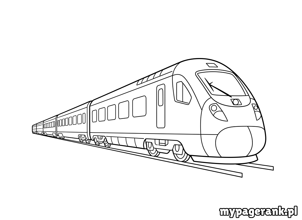 kolorowanka pociąg
