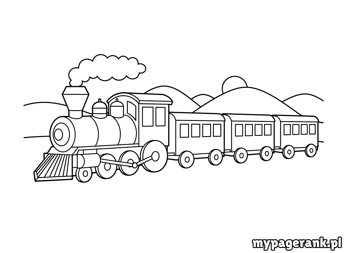 kolorowanka pociąg