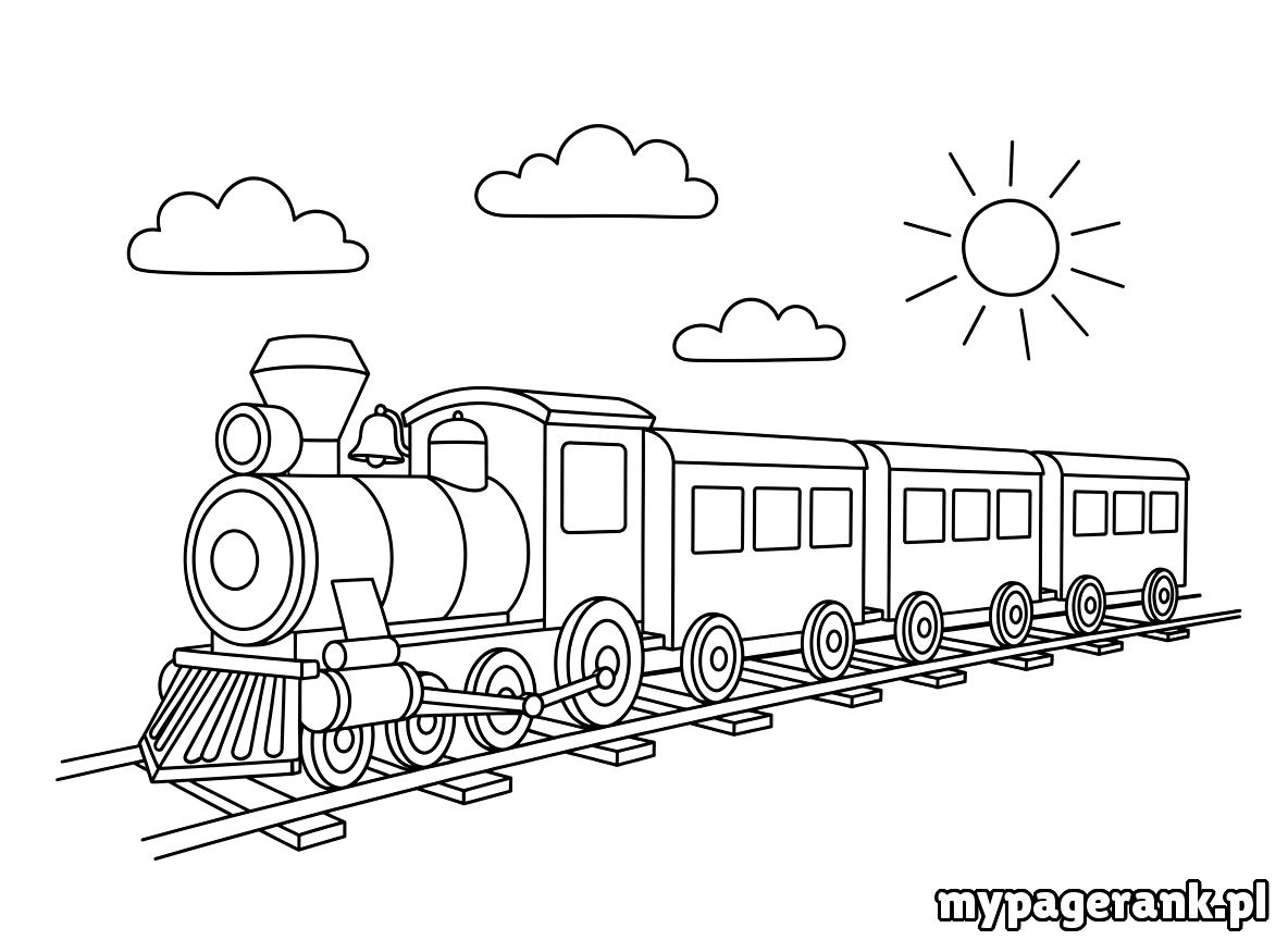 kolorowanka pociąg