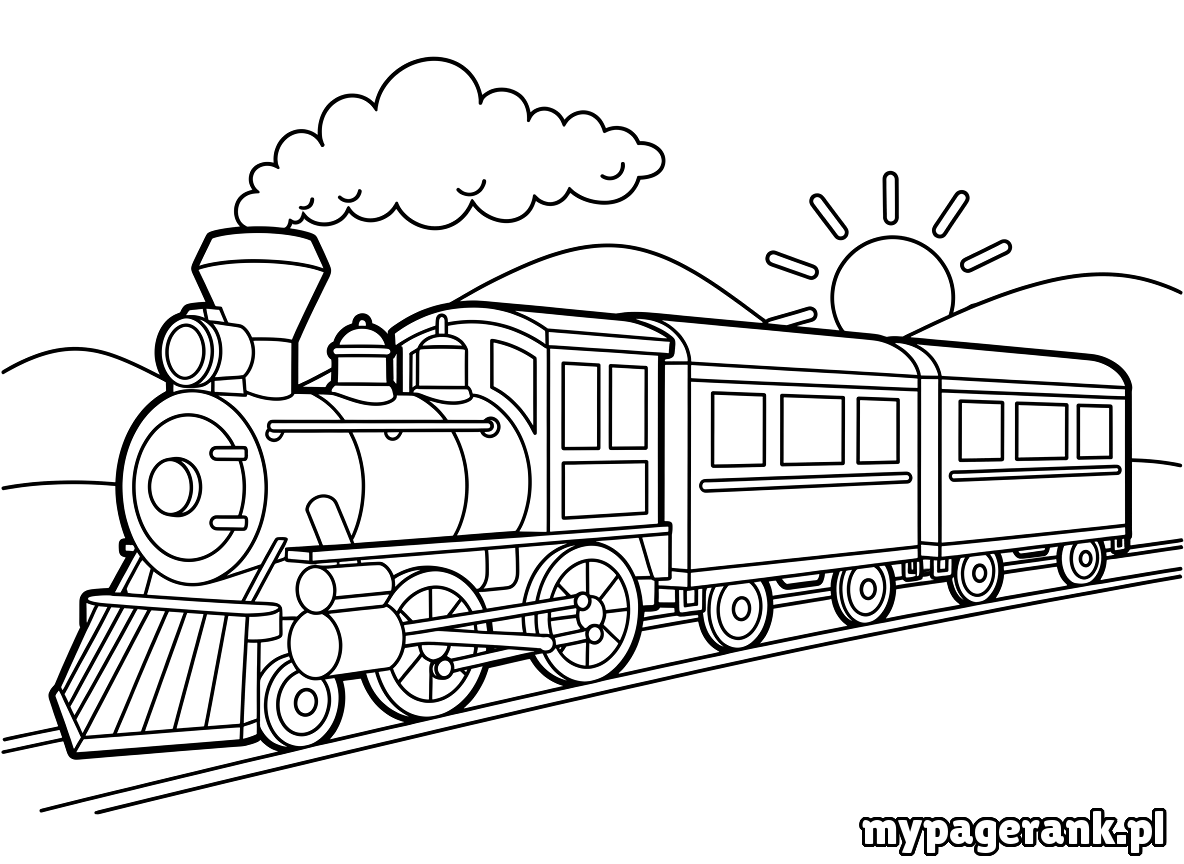 kolorowanka pociąg