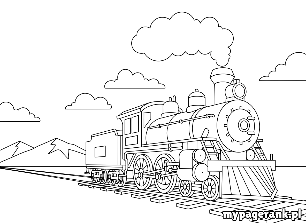 kolorowanka pociąg