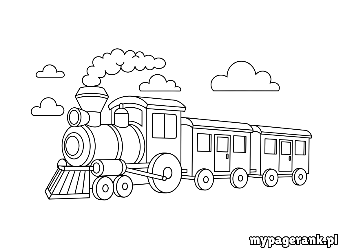 kolorowanka pociąg