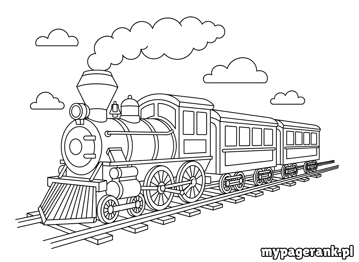 kolorowanka pociąg