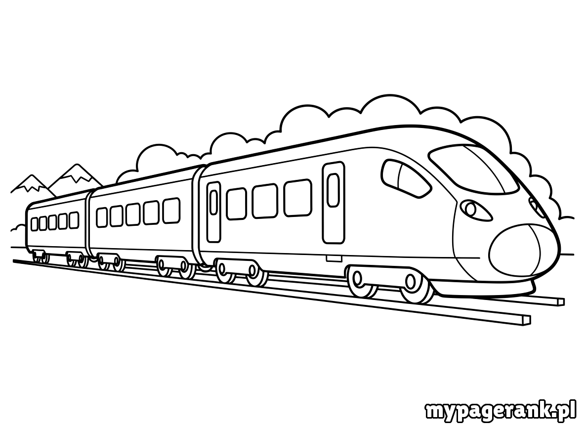 kolorowanka pociąg