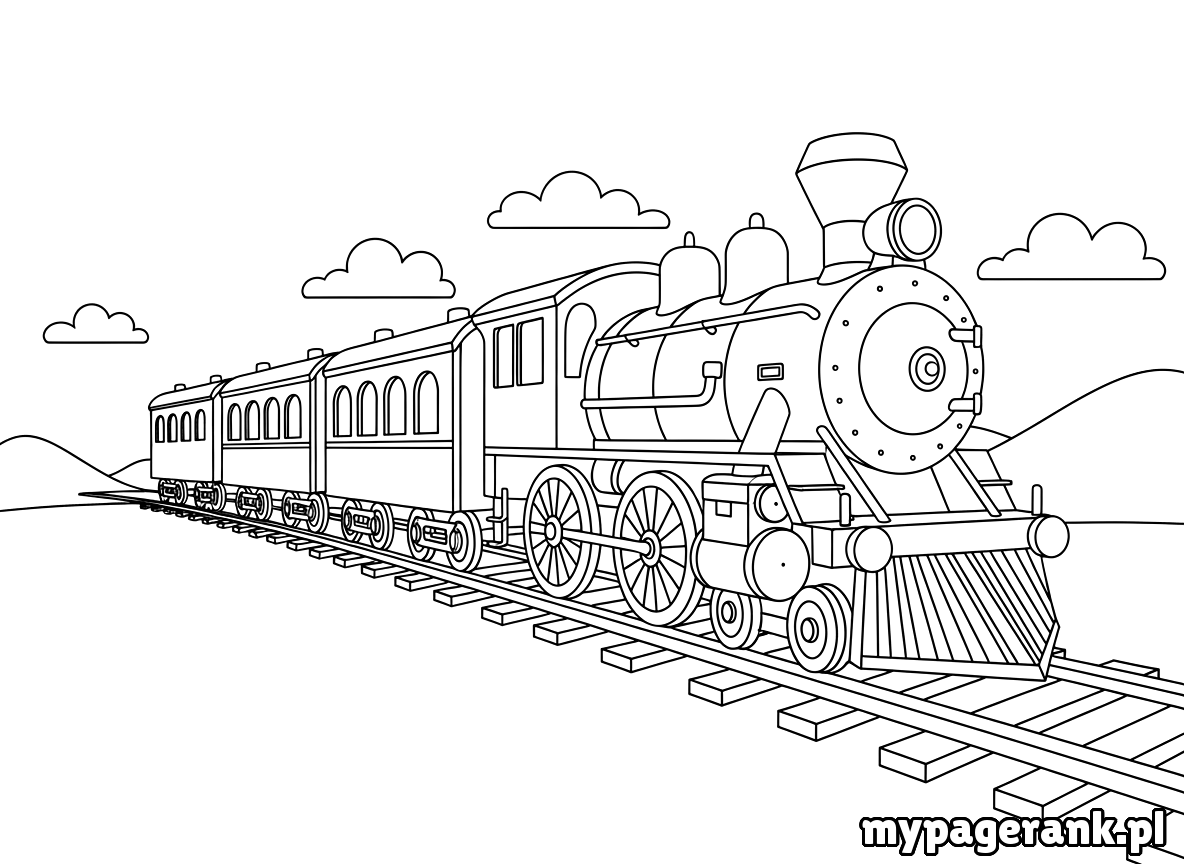 kolorowanka pociąg