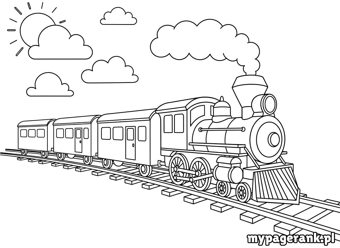 kolorowanka pociąg