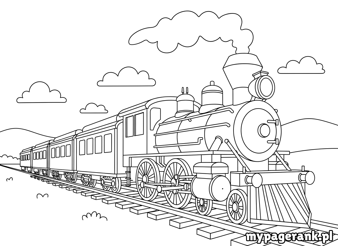 kolorowanka pociąg
