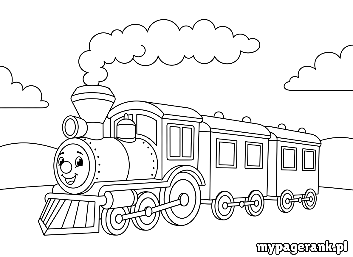 kolorowanka pociąg