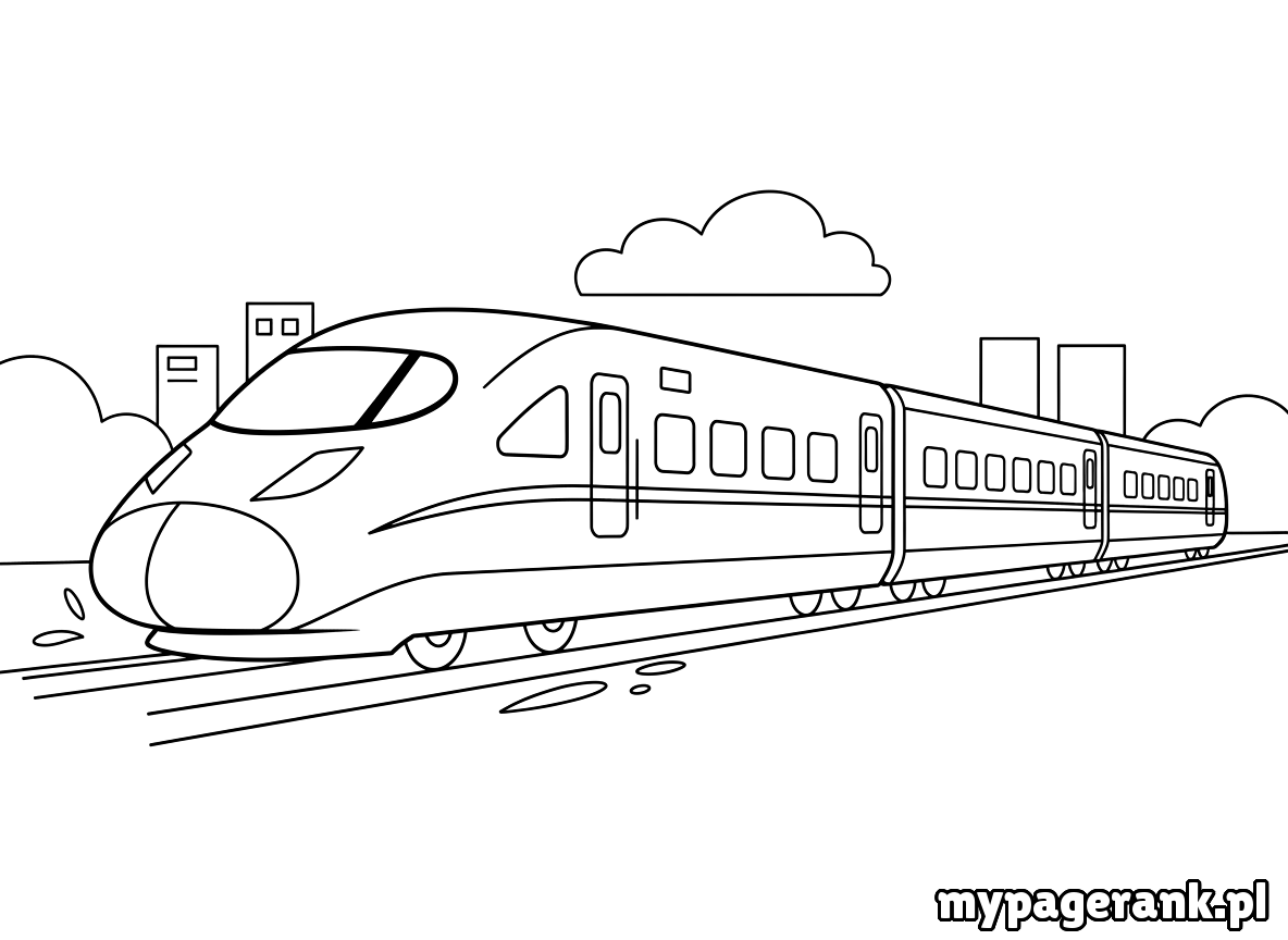 kolorowanka pociąg