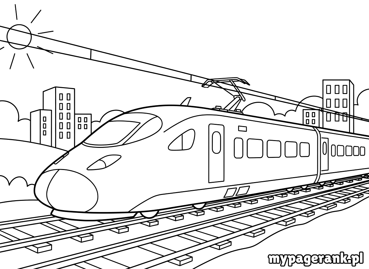kolorowanka pociąg