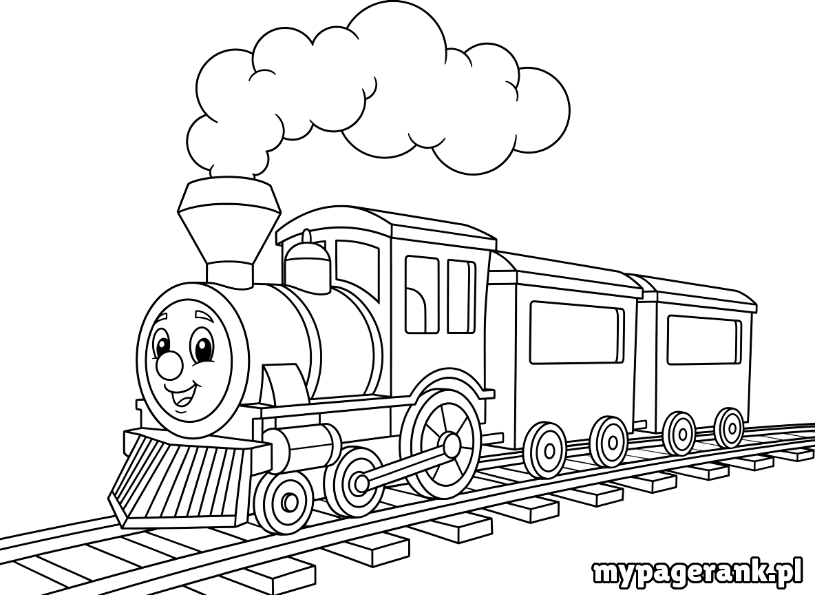 kolorowanka pociąg