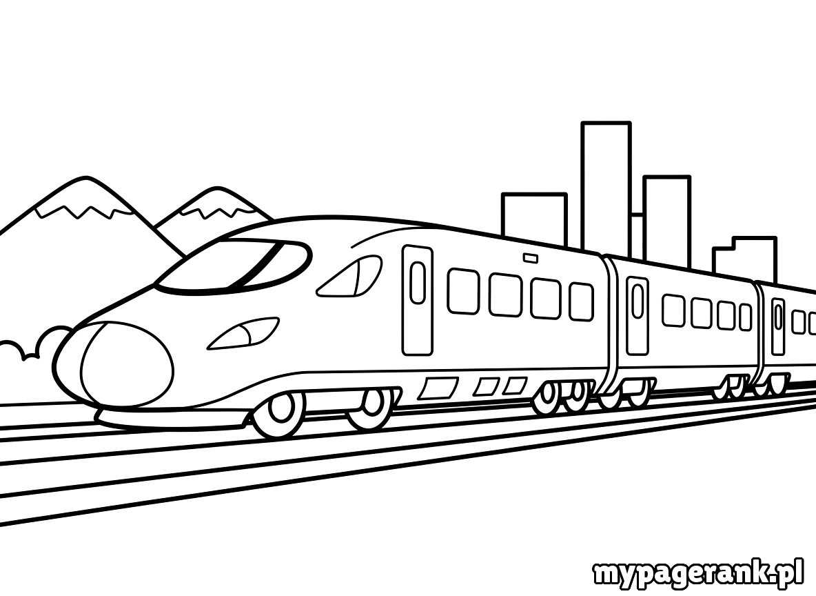 kolorowanka pociąg