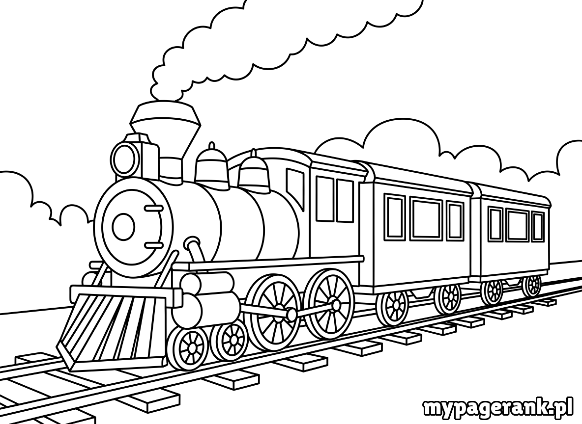 kolorowanka pociąg