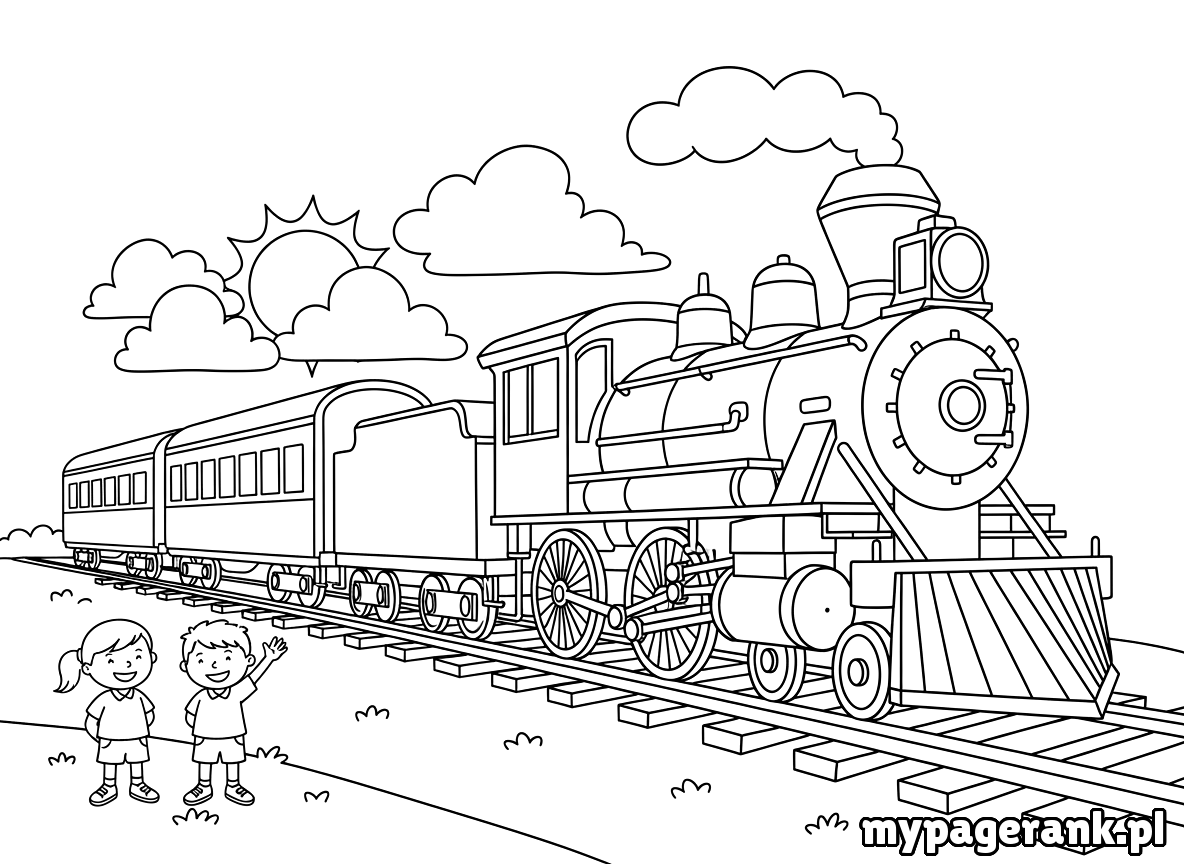 kolorowanka pociąg