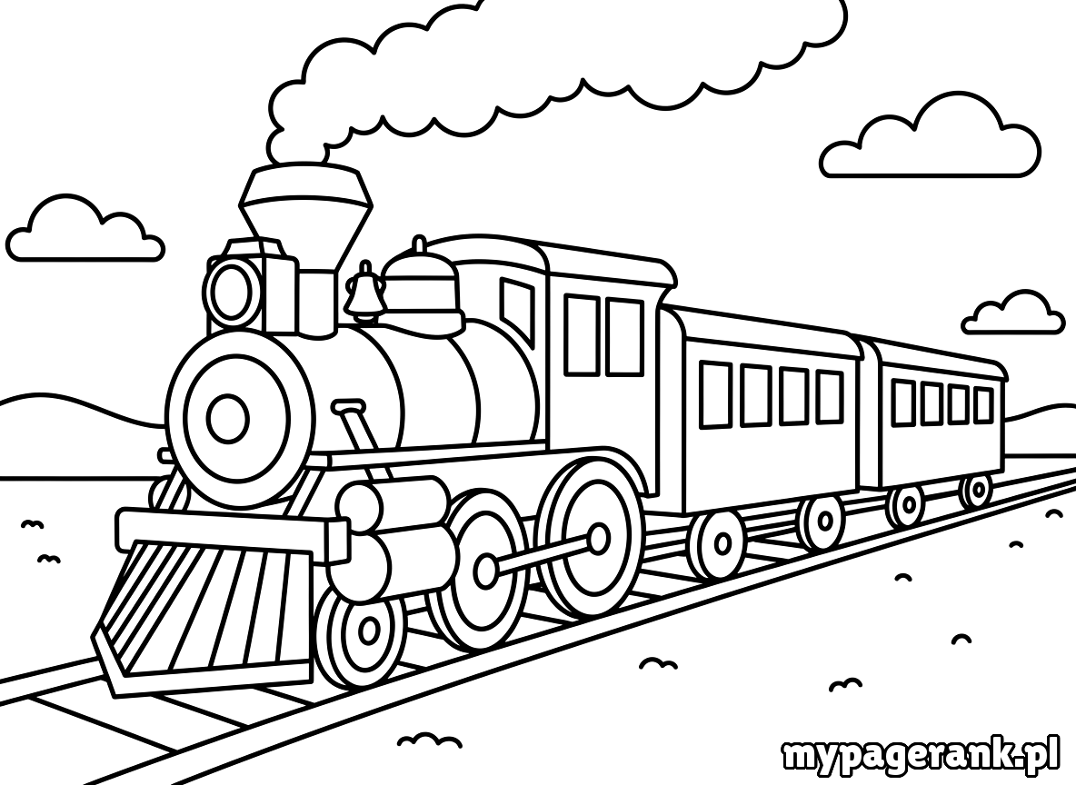 kolorowanka pociąg